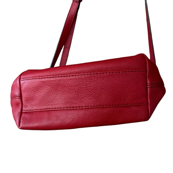 Fossil Keely Leather Crossbody Bag  Red Pink Colorblock Shoulder Purse CLEAN - Picture 7 of 10